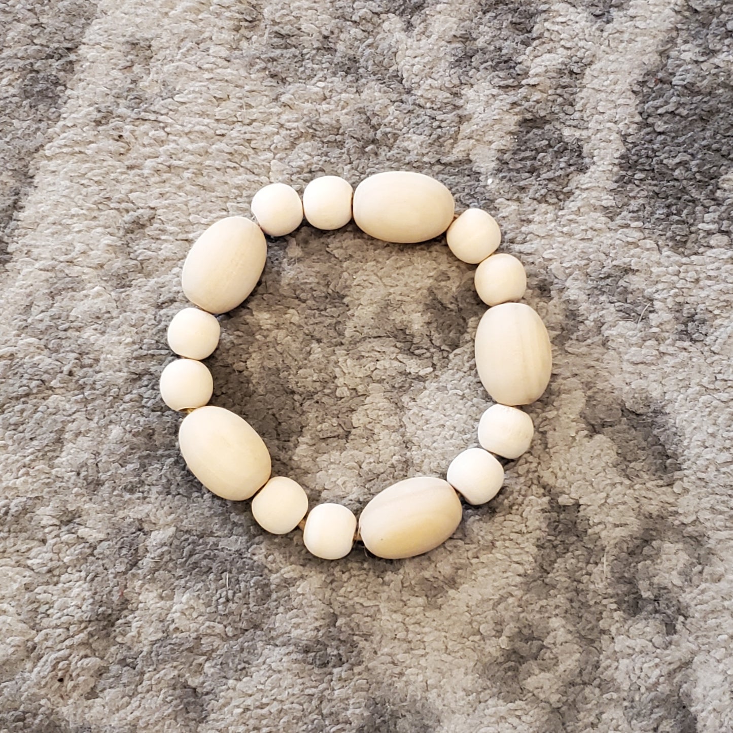 Wood Bead Candle Ring