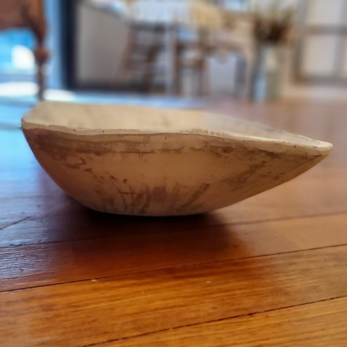 Whitewash Centerpiece Decorative Dough Bowl