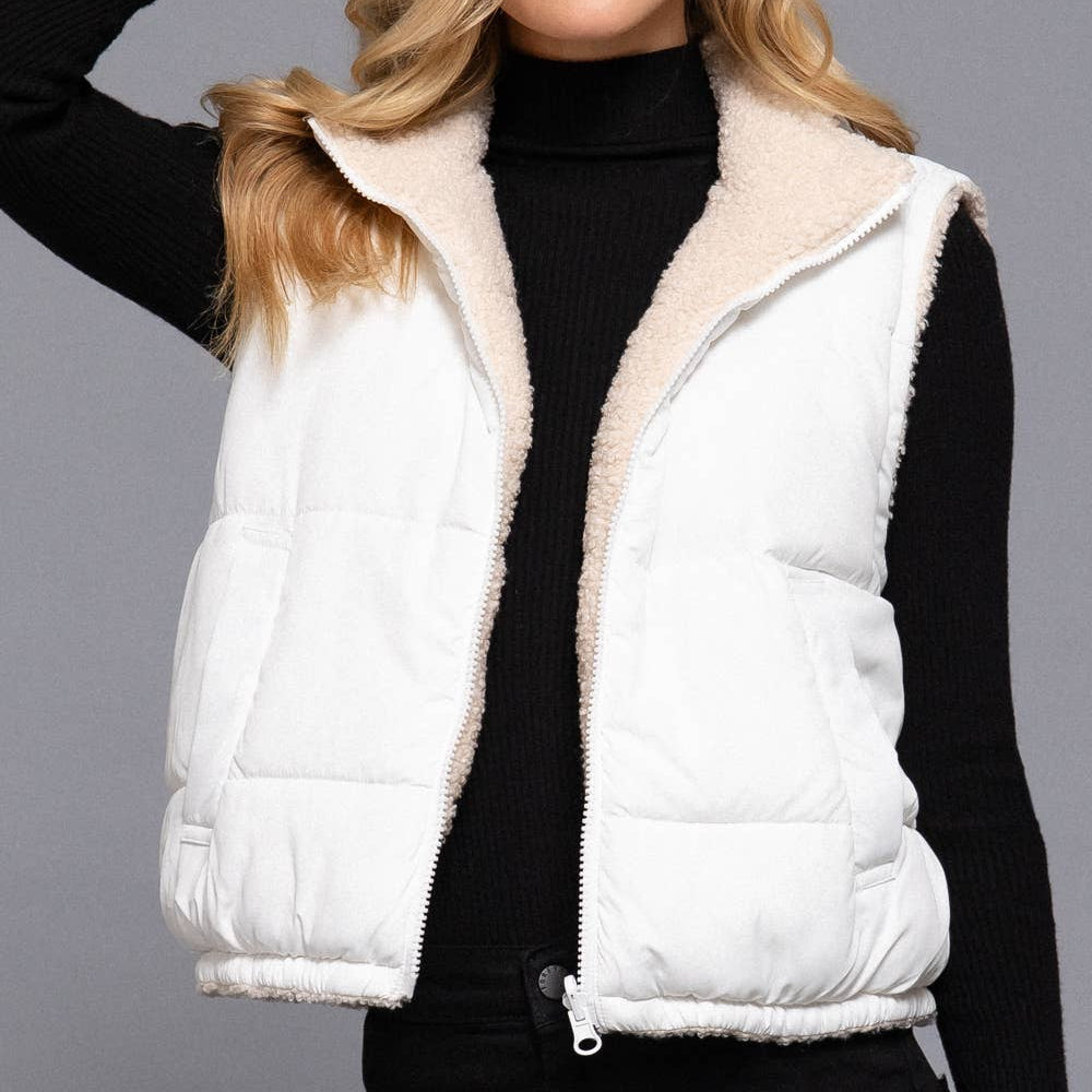 Reversible Fur Padding Vest