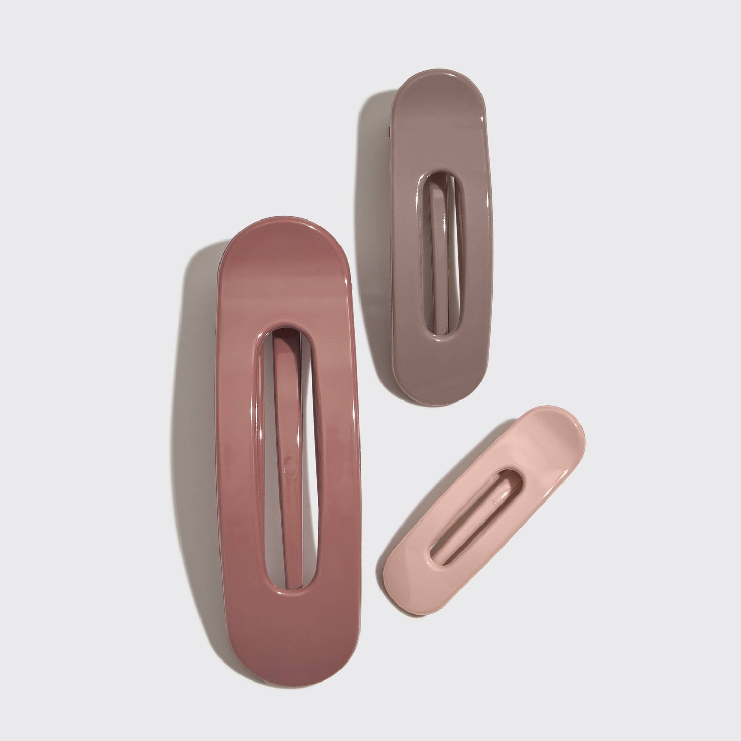 CC Flat Lay Claw Clip 3pc Flat - Ultra Glossy Terracotta