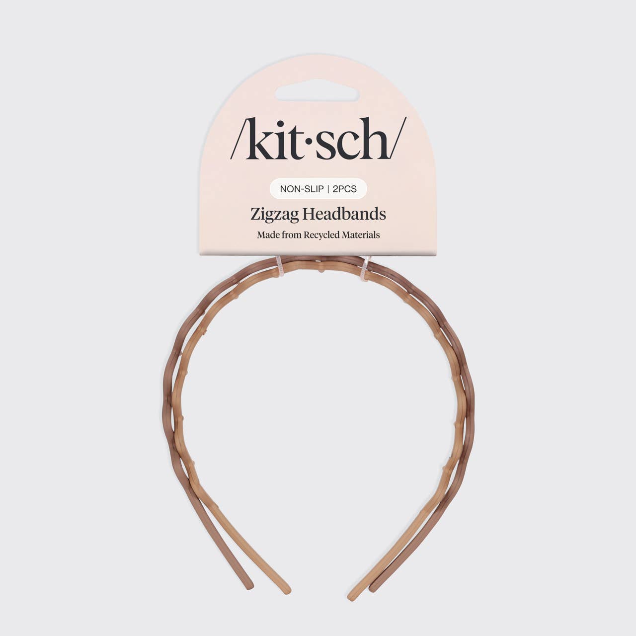 CC Recycled Plastic Zig Zag Headband 2pc - Neutral