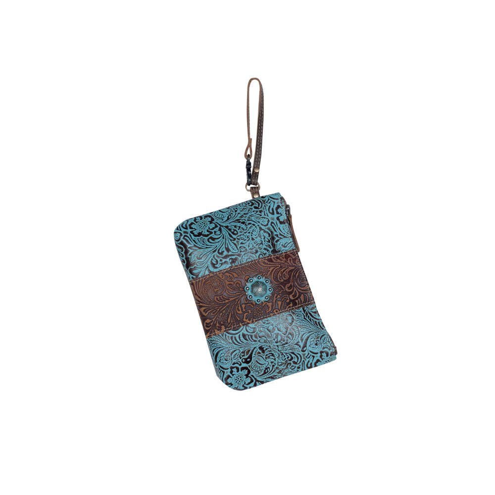 CC Aqua Wristlet Leather & Hairon Bag 3399