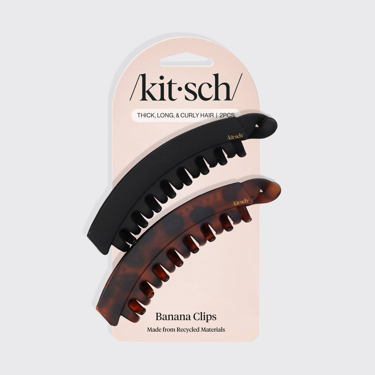 CC Banana Clip 2pc- Black & Tort