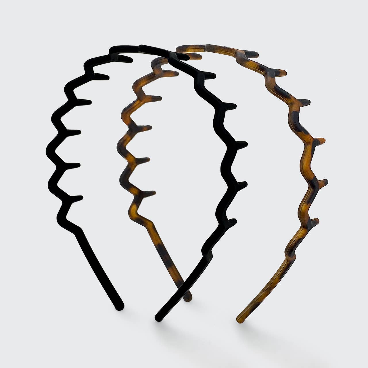 CC Zig Zag Headband 2pc - Black & Tort