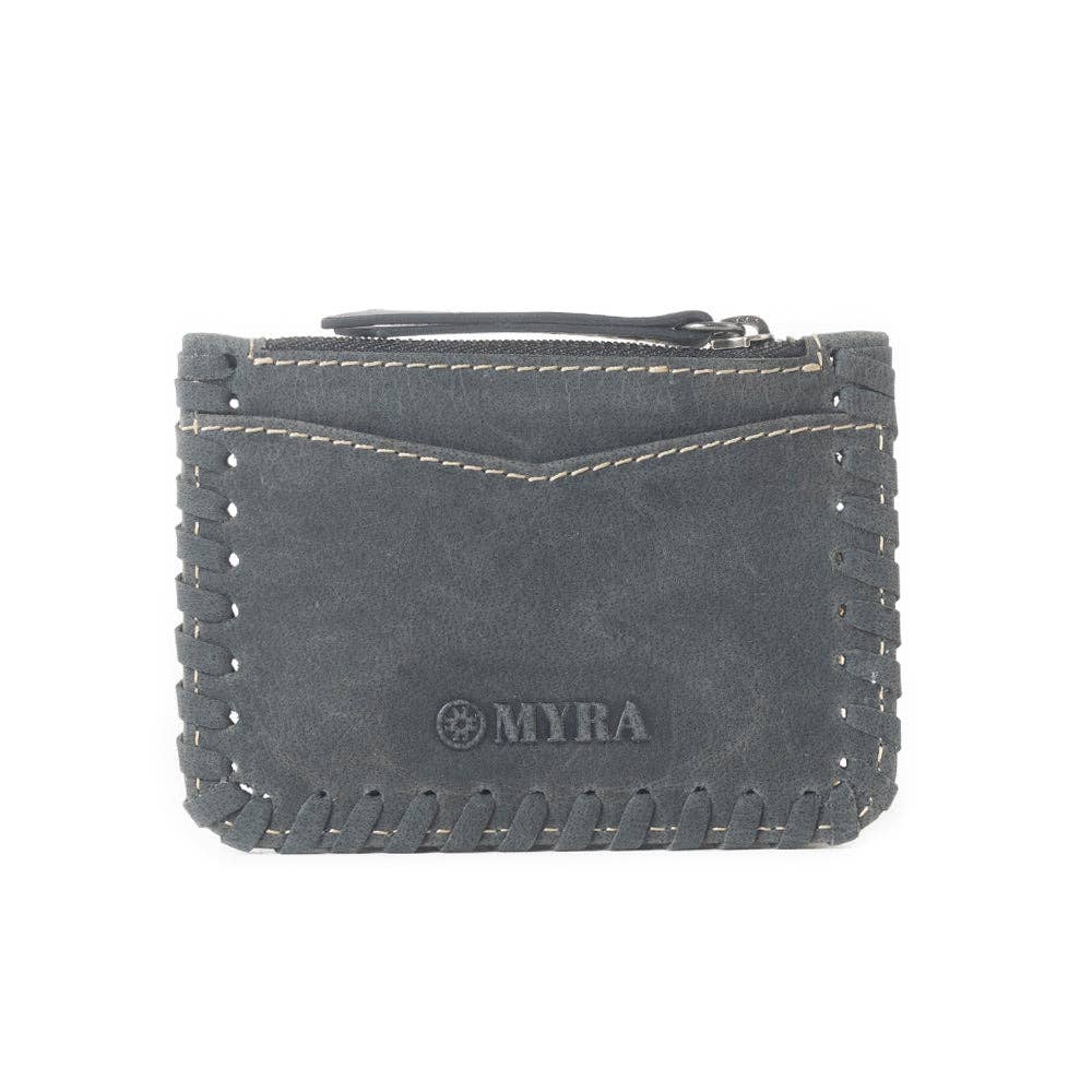 CC Outlander Edge Western Embroidered Credit Card Holder in Ash Grey 12822
