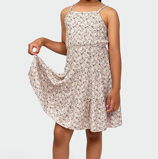 Dusty Rose Sleeveless Tiered Dress GIRLS