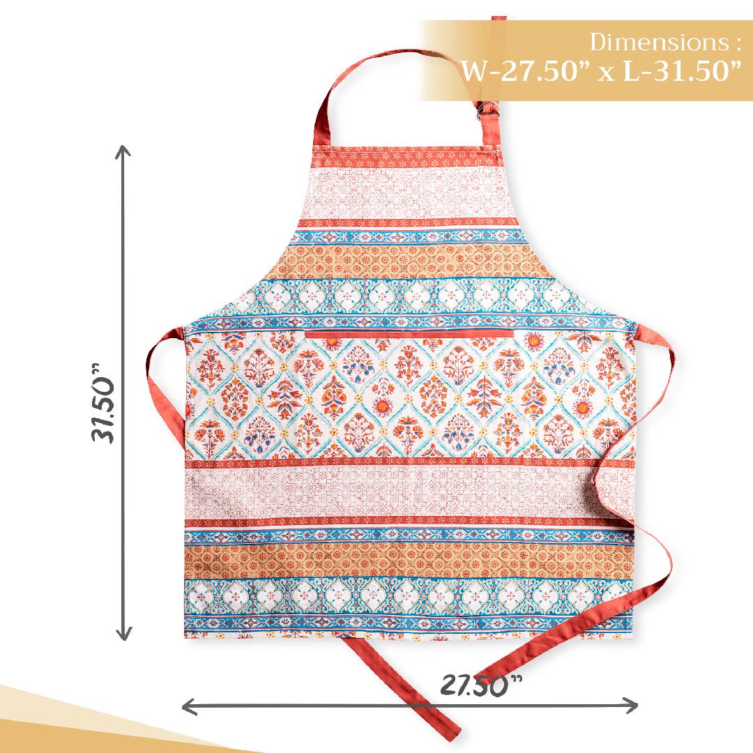 Romane Cotton Apron - Gifts for Thanksgiving / Fall