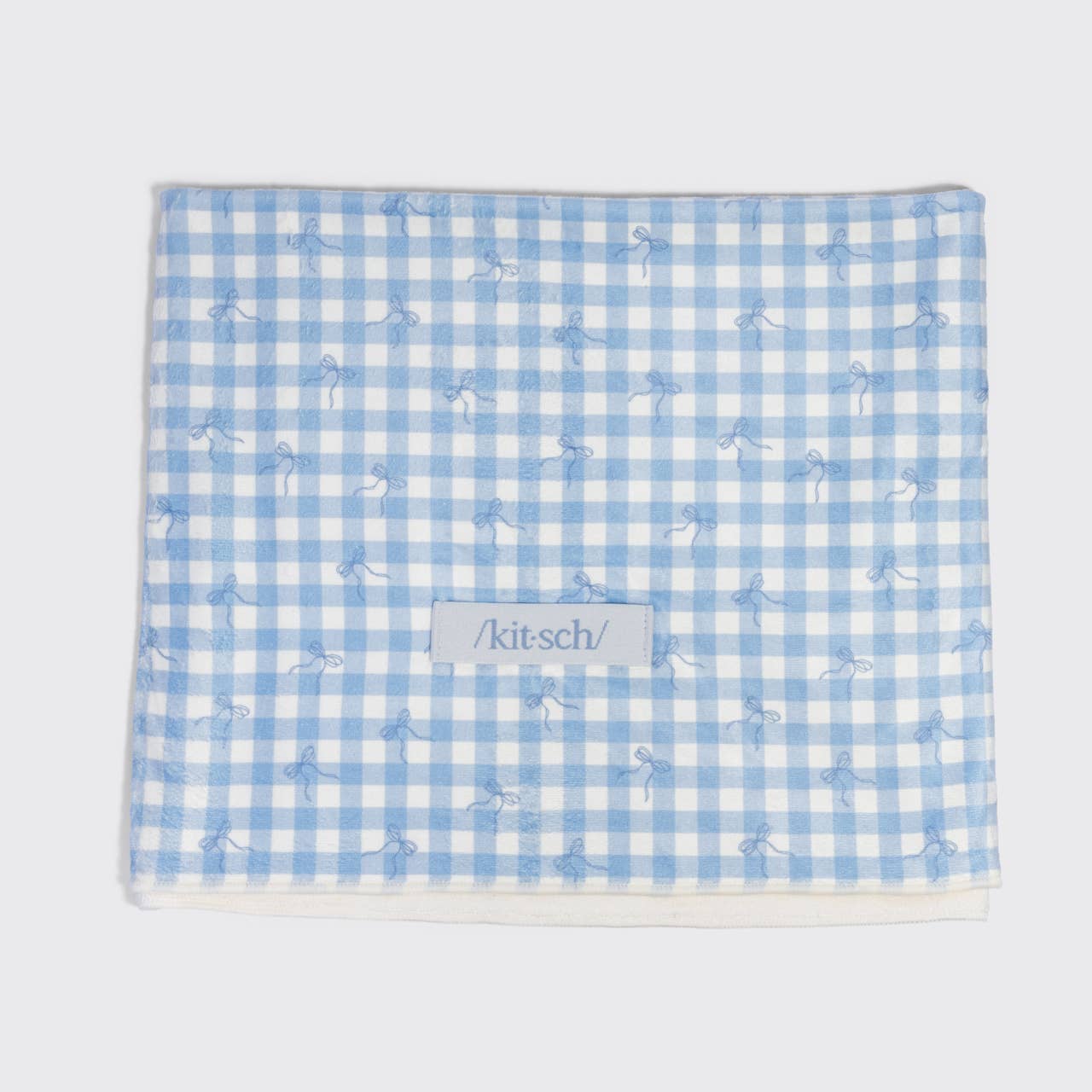 CC XL Hair Towel Wrap - Gingham Blue
