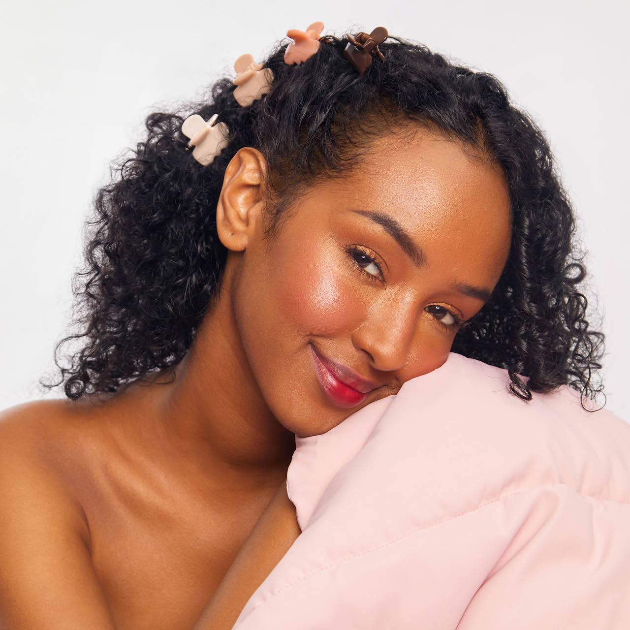 CC Recycled Plastic Mini Cloud Claw Clips 8pc Set - Rosewood