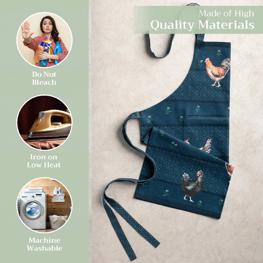 Apron 100% Cotton - Meadow Rooster