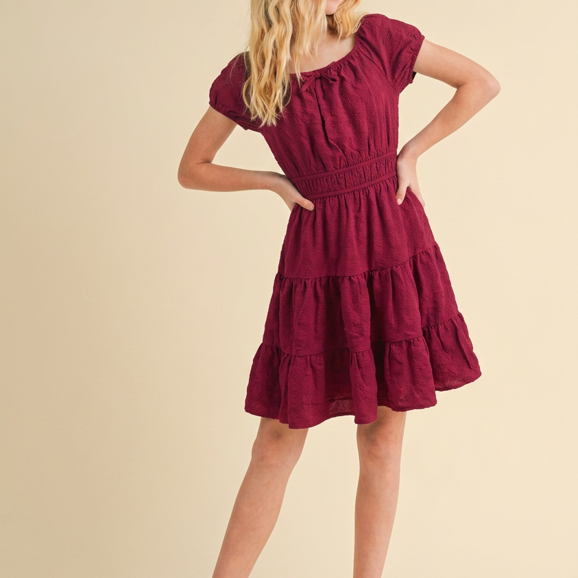 Girls Holiday Tiered Dress 7-12 443