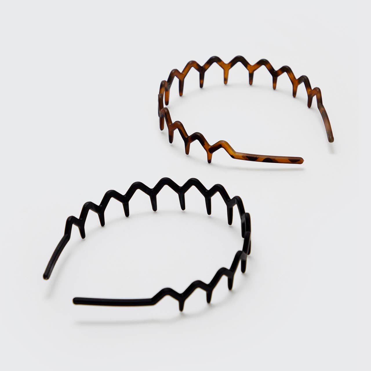 CC Zig Zag Headband 2pc - Black & Tort