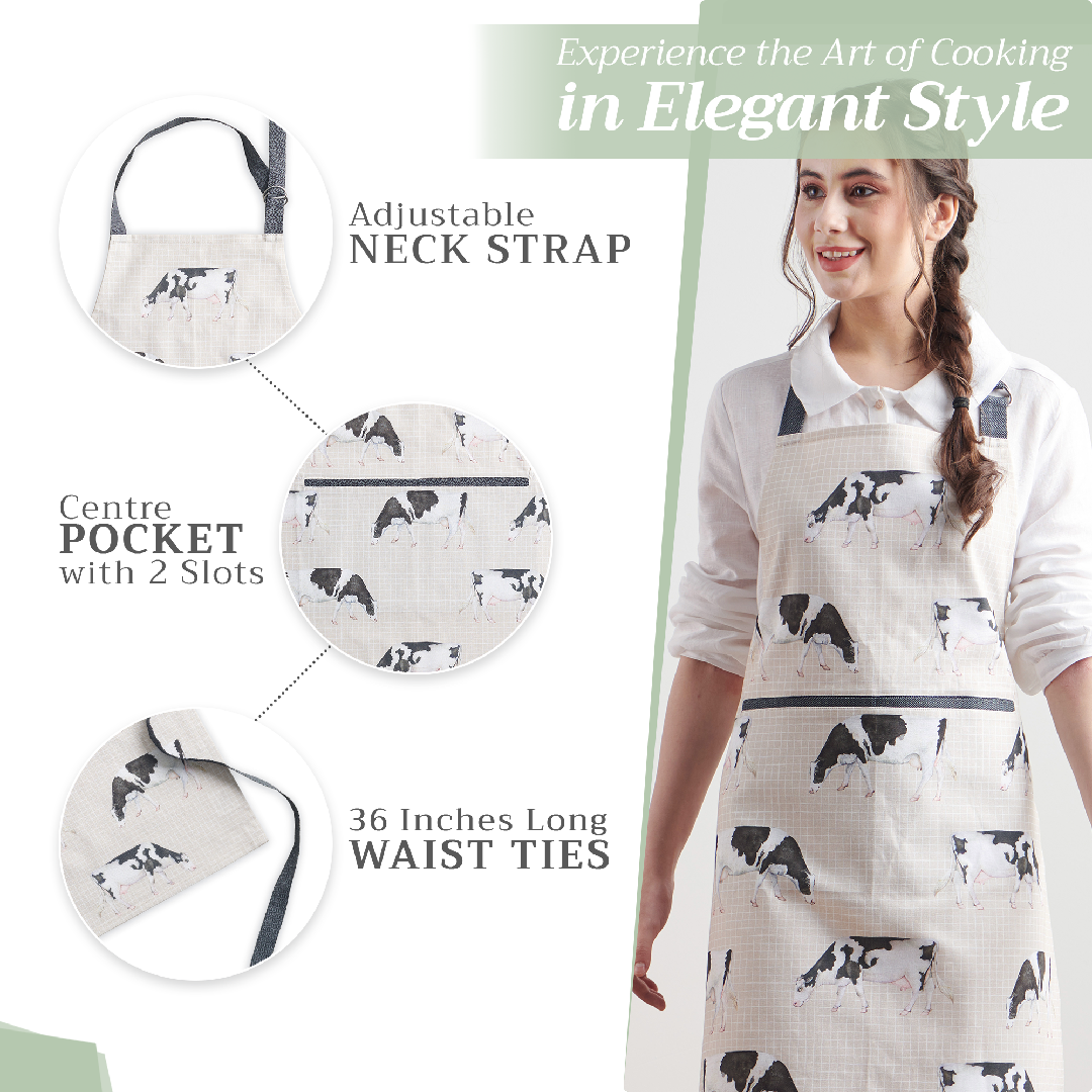 Apron 100% Cotton - We Love Cows