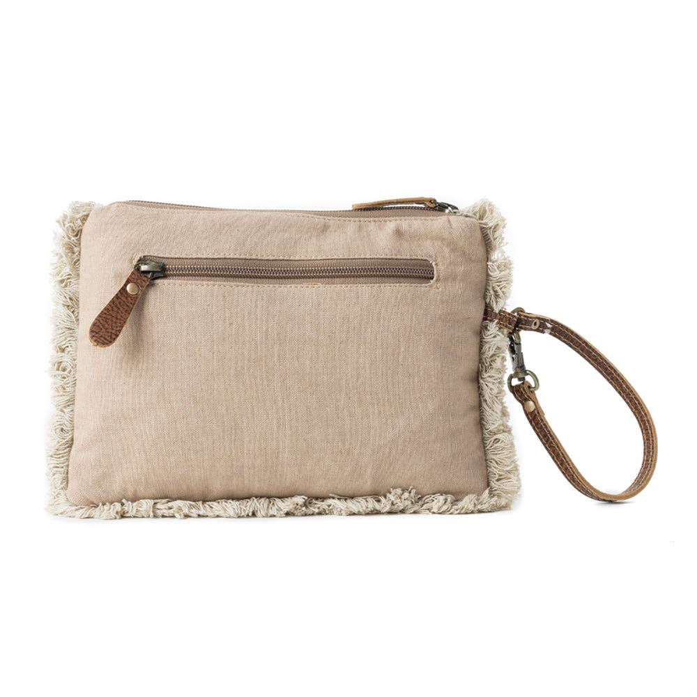 CC Meadow Lace Embroidered Pouch in Ivory Bloom 12806