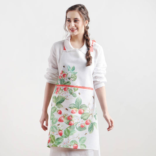Apron 100% Cotton -  Strawberry Summer