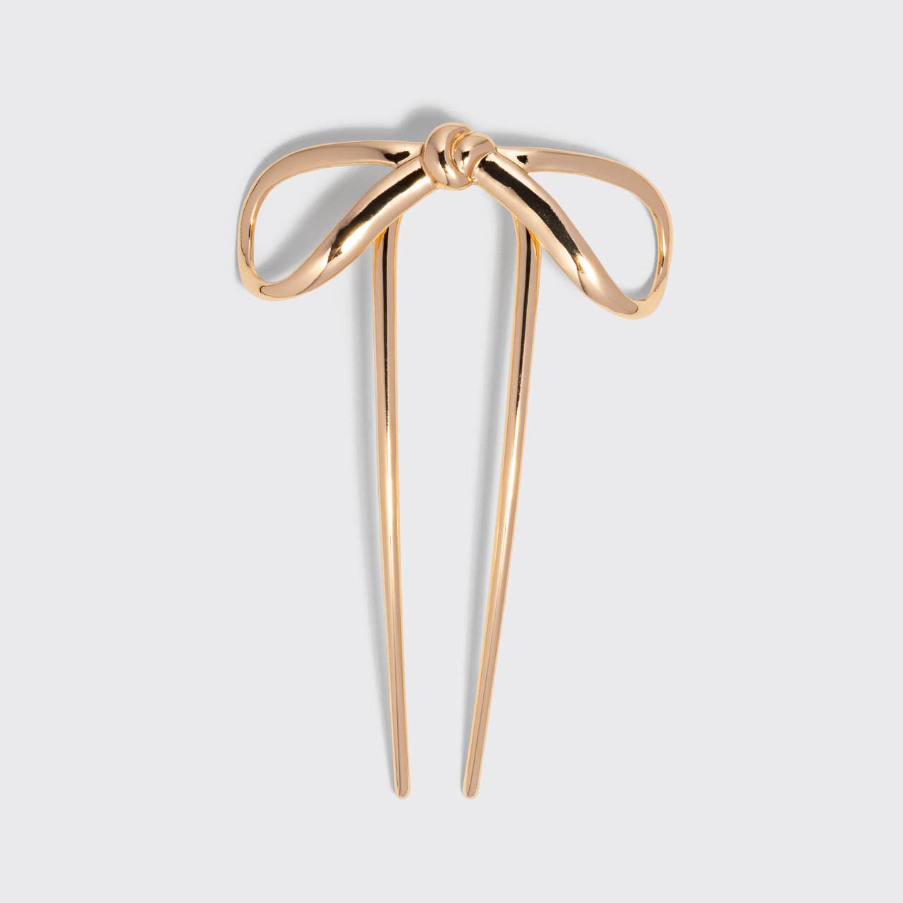 CC Mini Metal Bow French Hair Pin - Gold