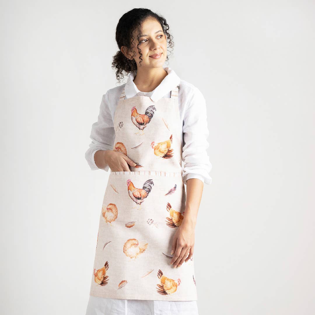 Apron 100% Cotton - Barnyard Rooster