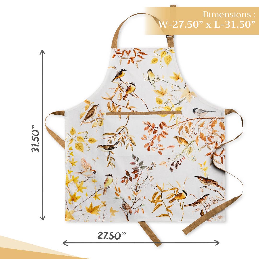 Verdier Cotton Apron - Autumnal Birds