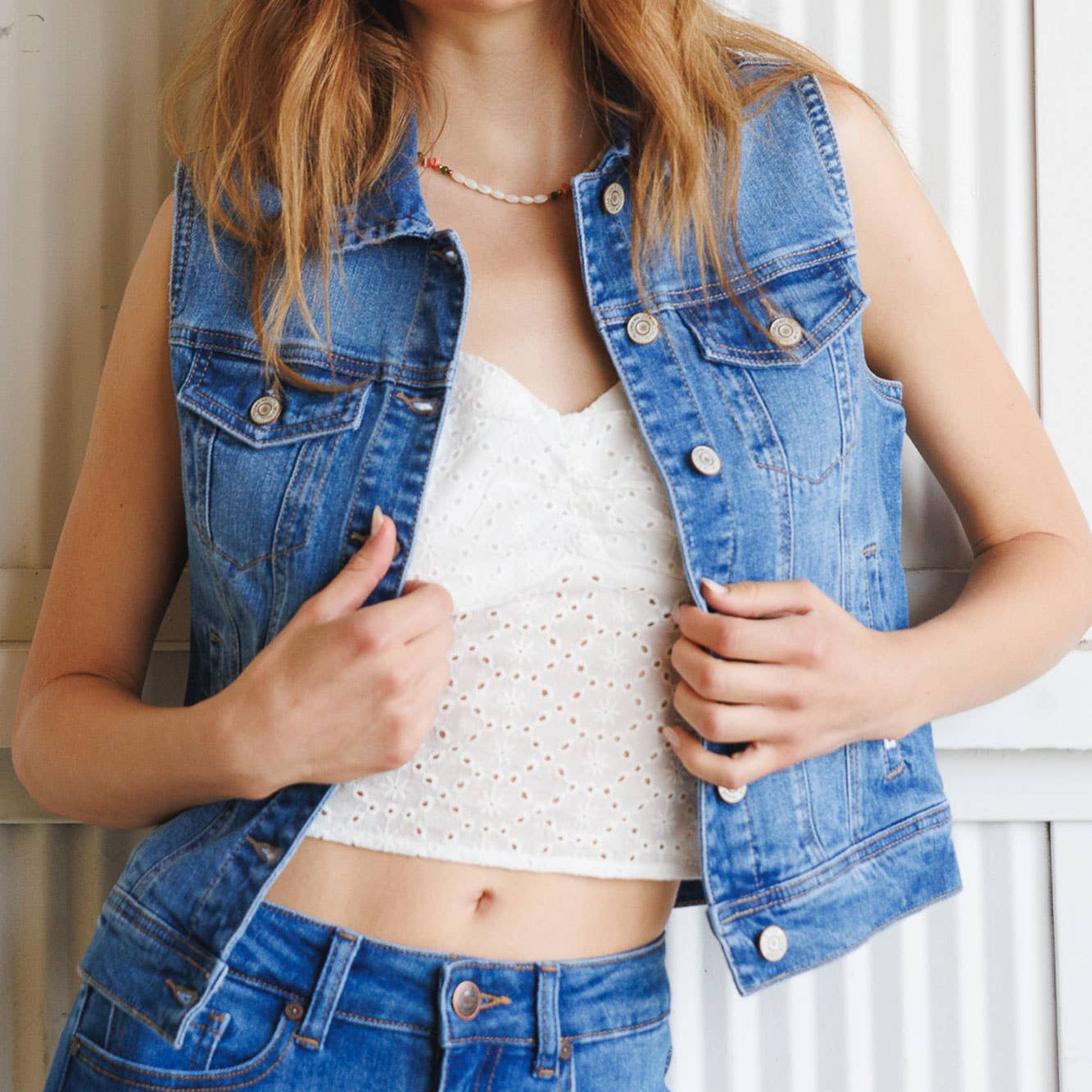 Regular Fit Classic Denim Vest
