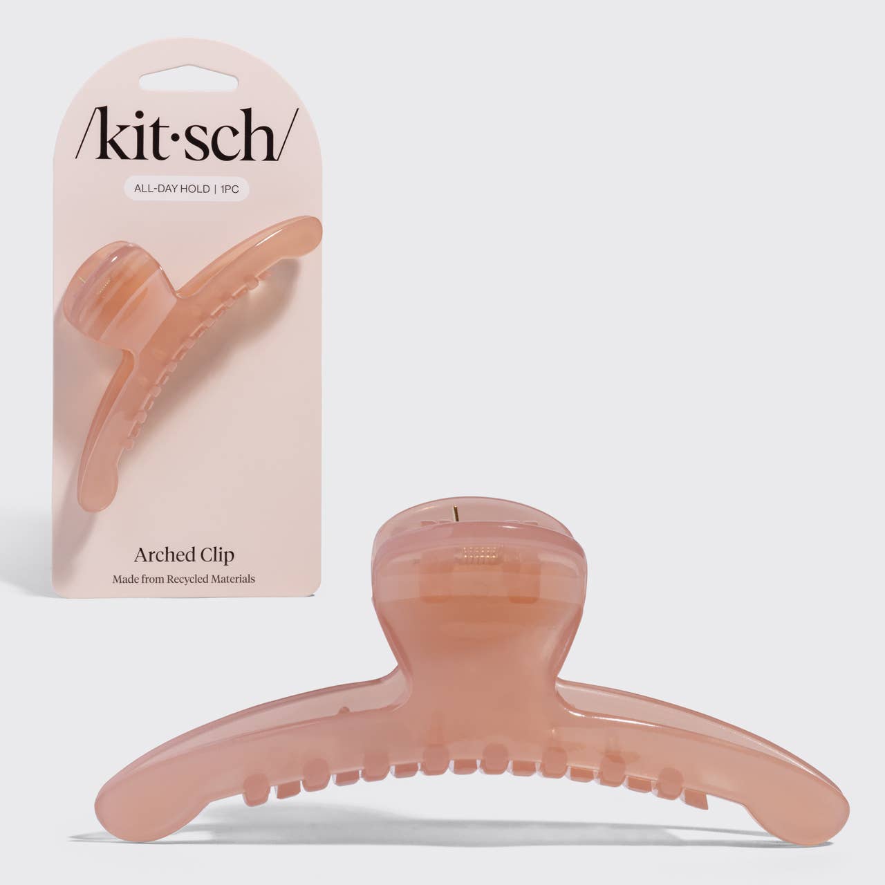 CC Recycled Plastic Large Arched Clip - Soft Pink