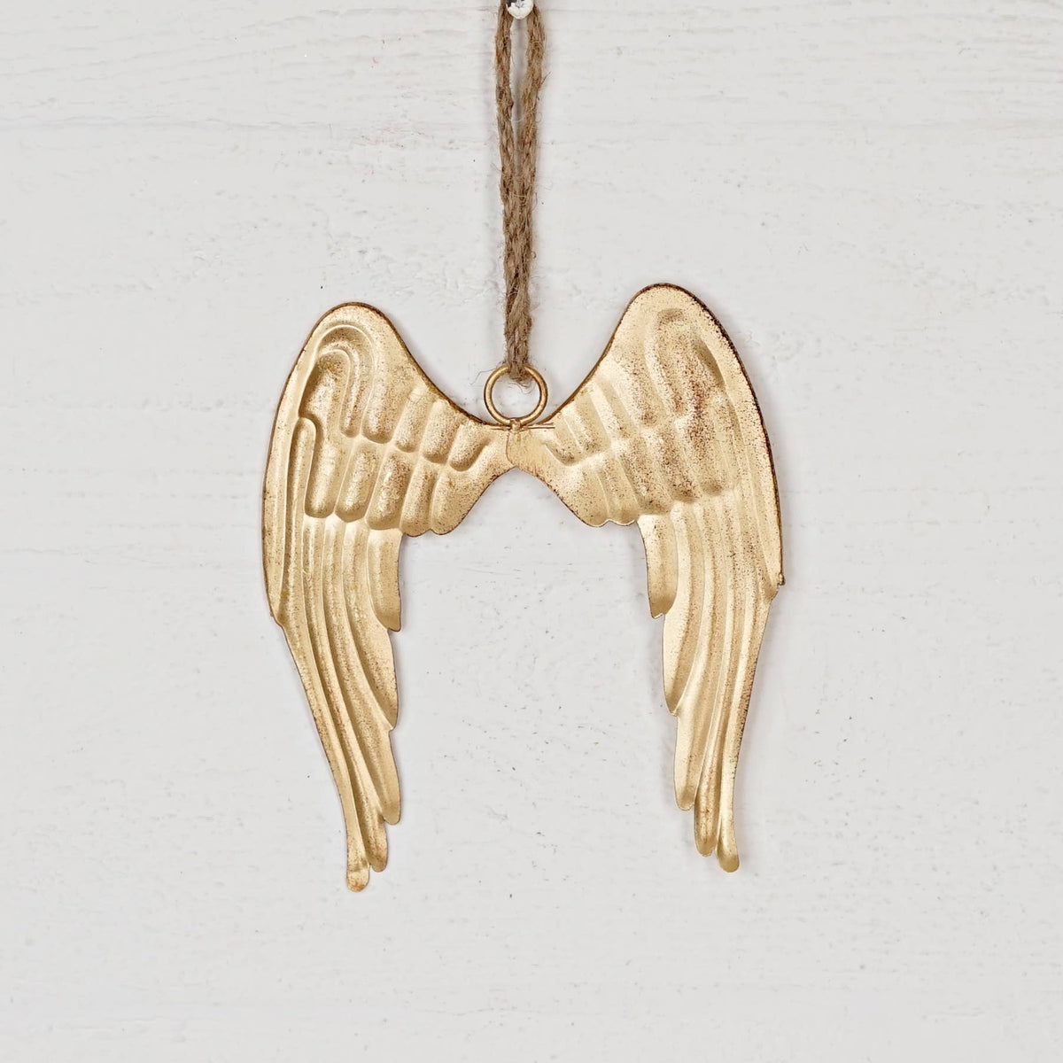 Antique Gold Metal Angel Wing Ornament
