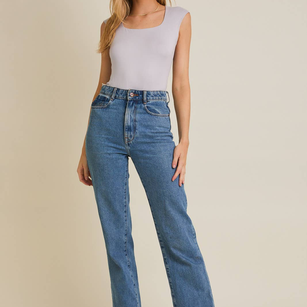 Grey Cap Sleeve Square Neck Bodysuit