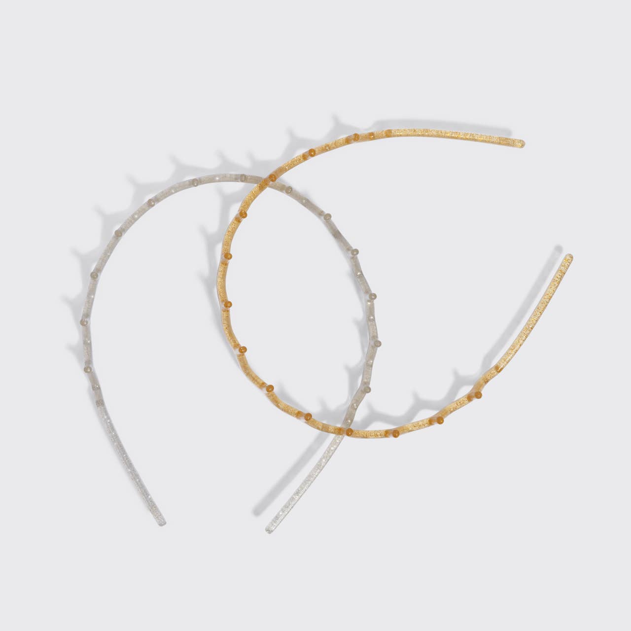 CC Recycled Plastic Zigzag Headbands 2pc Set - Gold & Silver
