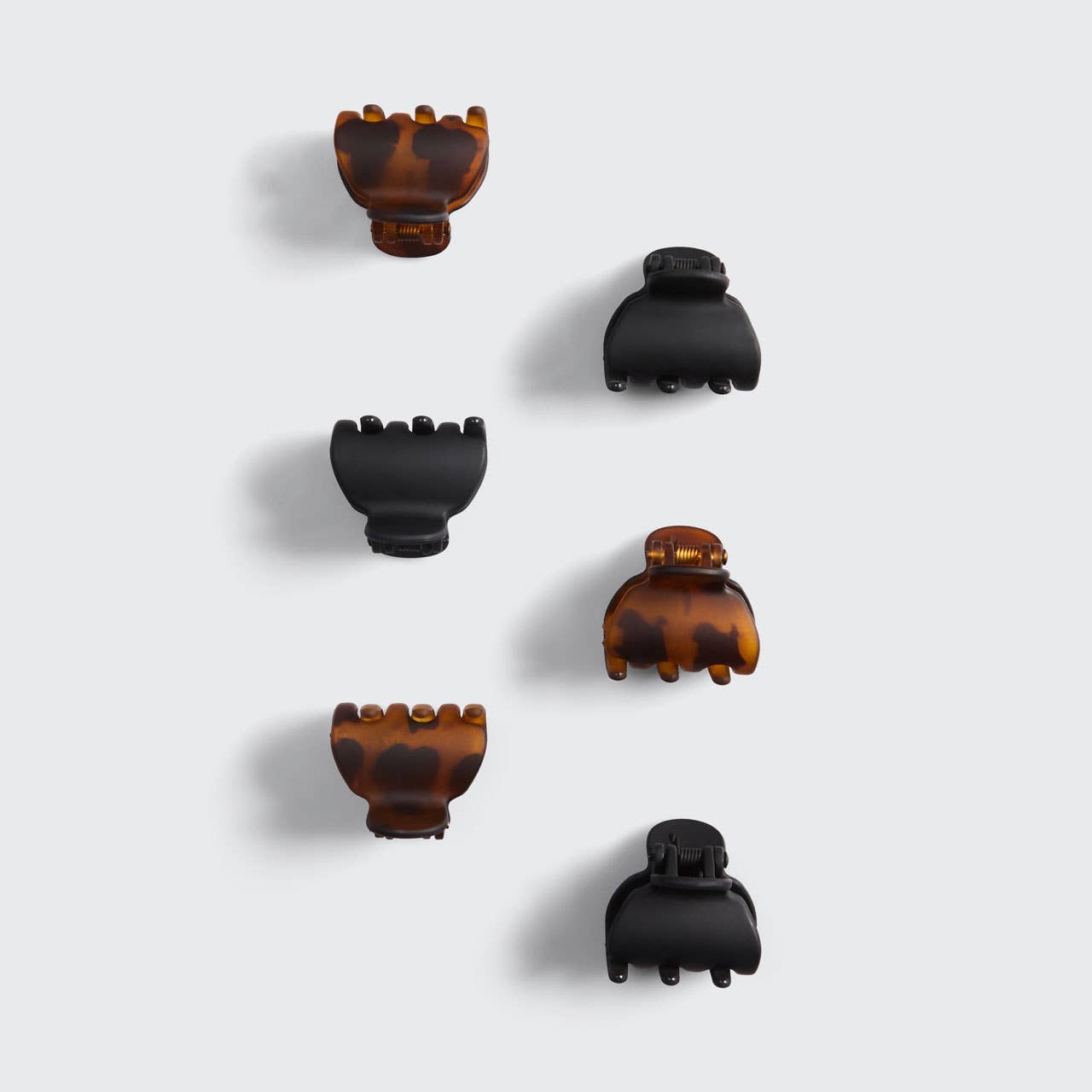 CC Recycled Plastic X-Small Claw Clips 6pc - Black & Tort
