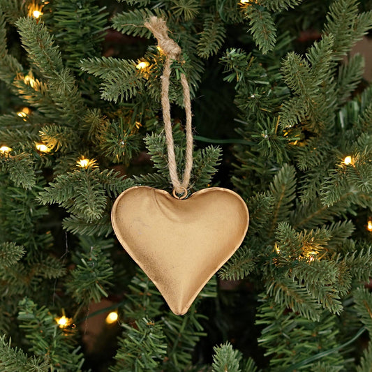 Antique Gold Metal Dimensional Heart