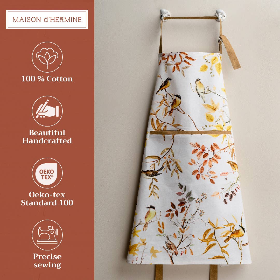 Verdier Cotton Apron - Autumnal Birds