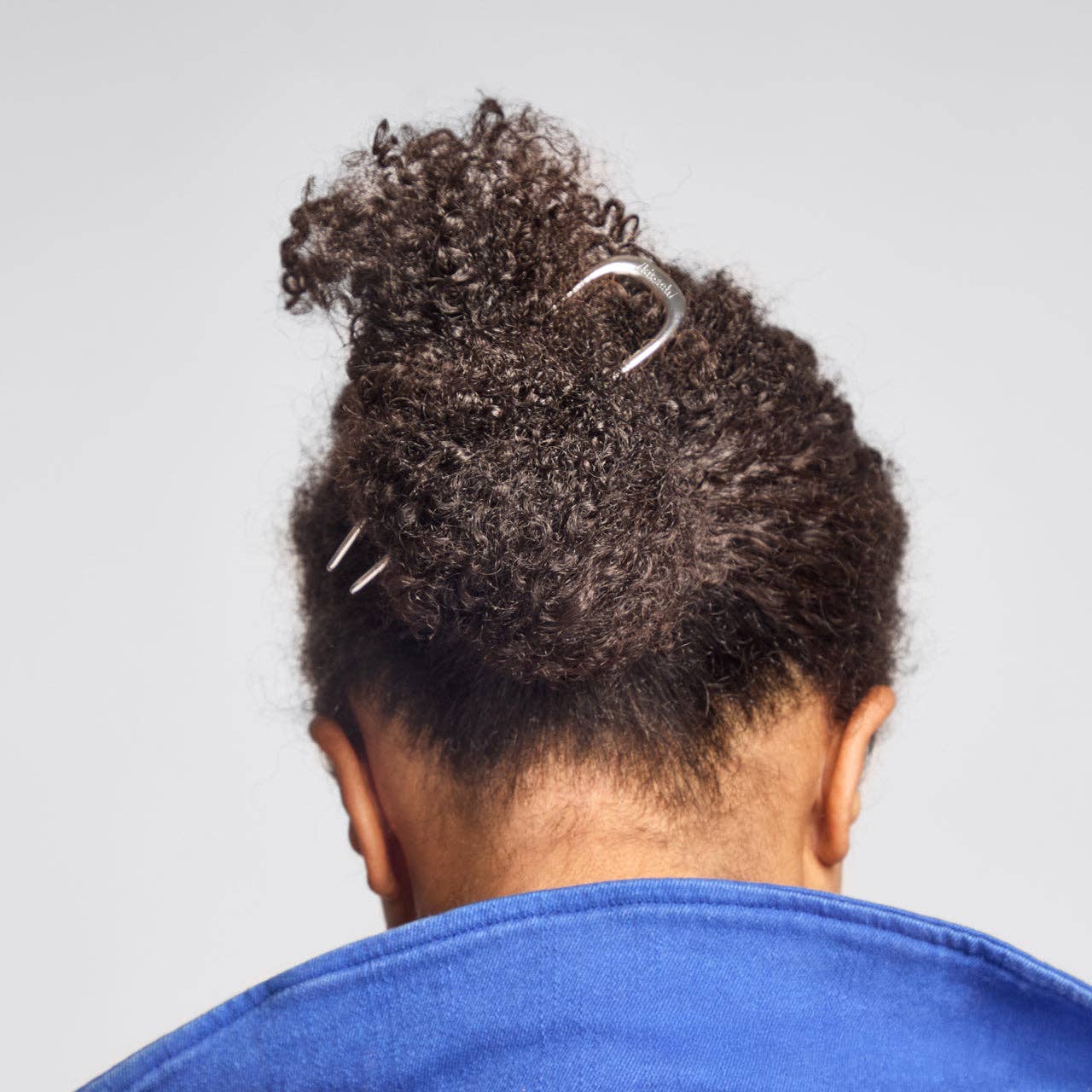 CC Metal French Hair Pin - Silver