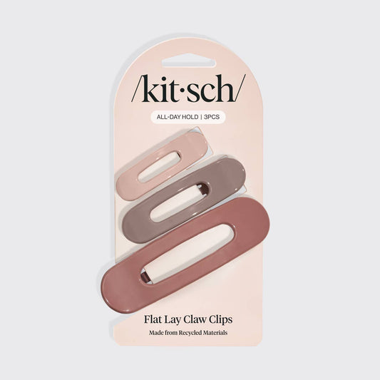CC Flat Lay Claw Clip 3pc Flat - Ultra Glossy Terracotta