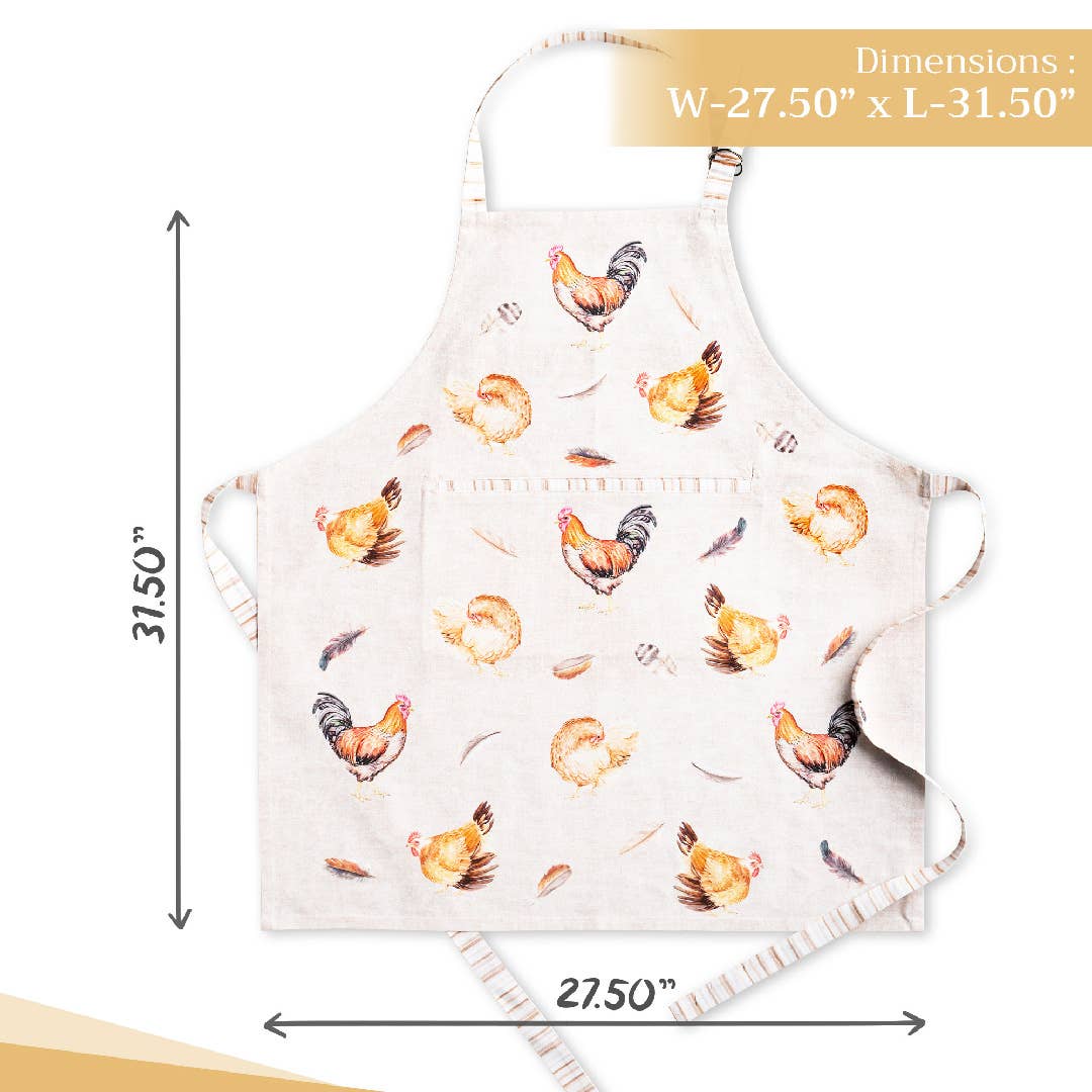Apron 100% Cotton - Barnyard Rooster