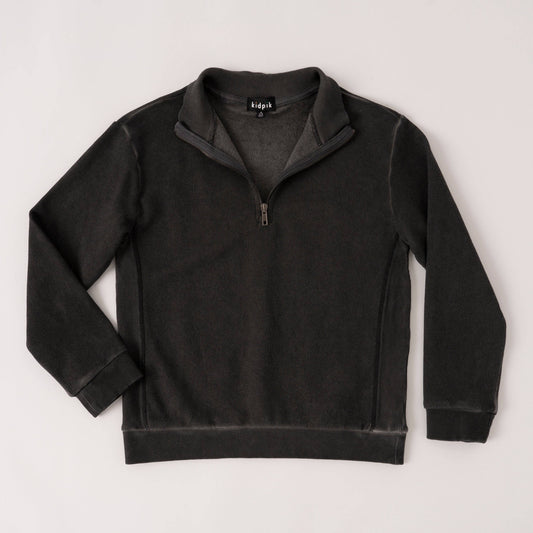 Black Half Zip Fleece Top Boys 318