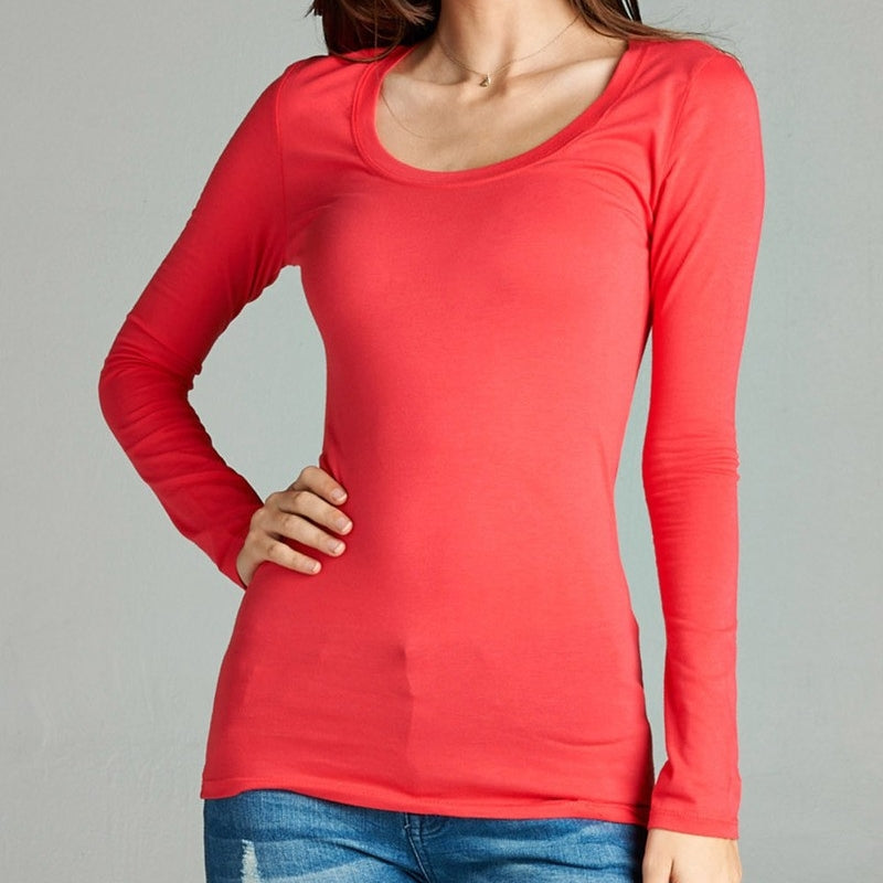 Favorite Scoop Neck Tee in Teaberry 2303