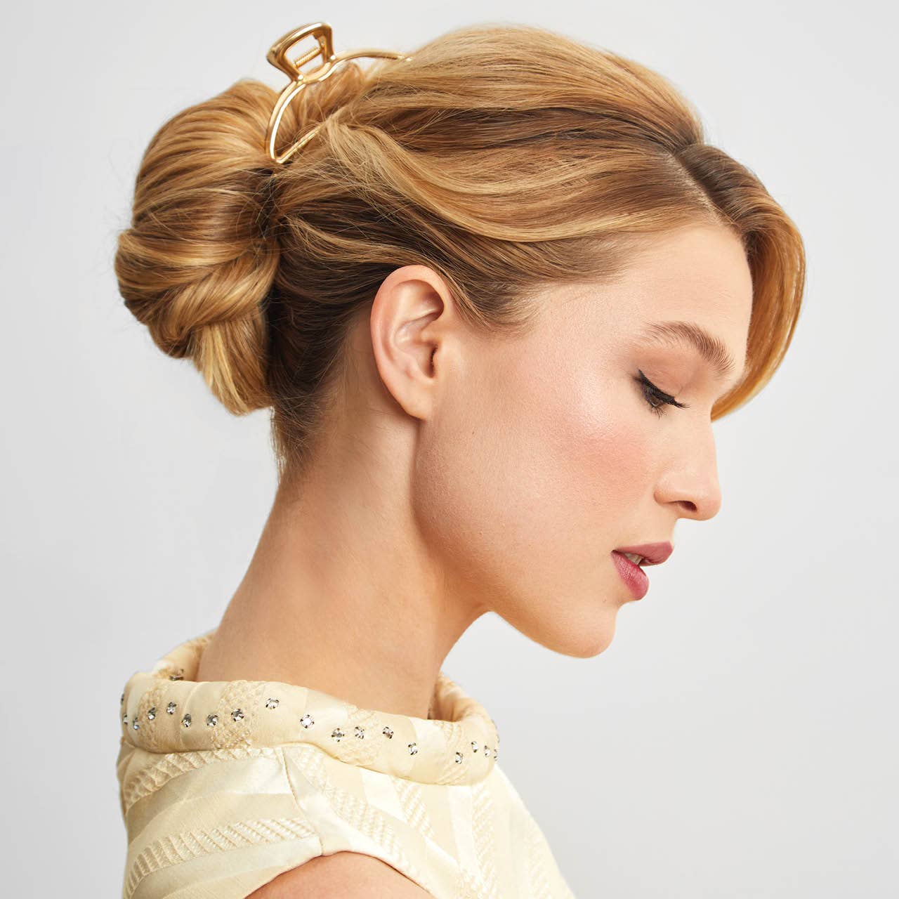 CC Open Shape Claw Clip - Gold