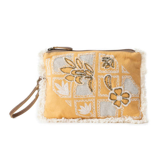 CC Amber Harvest Embroidered Pouch in Sunshine Tan 12808