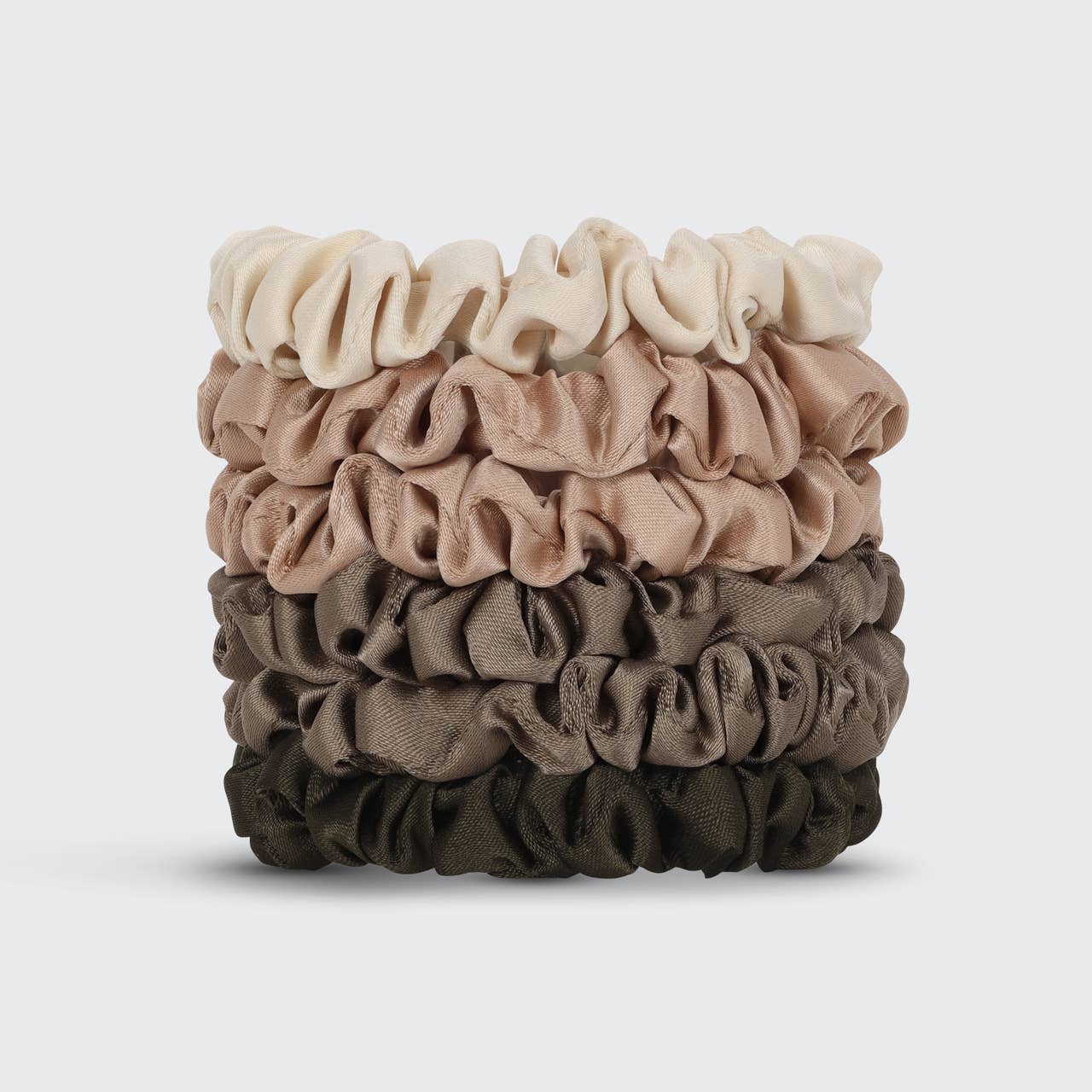 CC Ultra Petite Satin Scrunchies 6pc - Eucalyptus