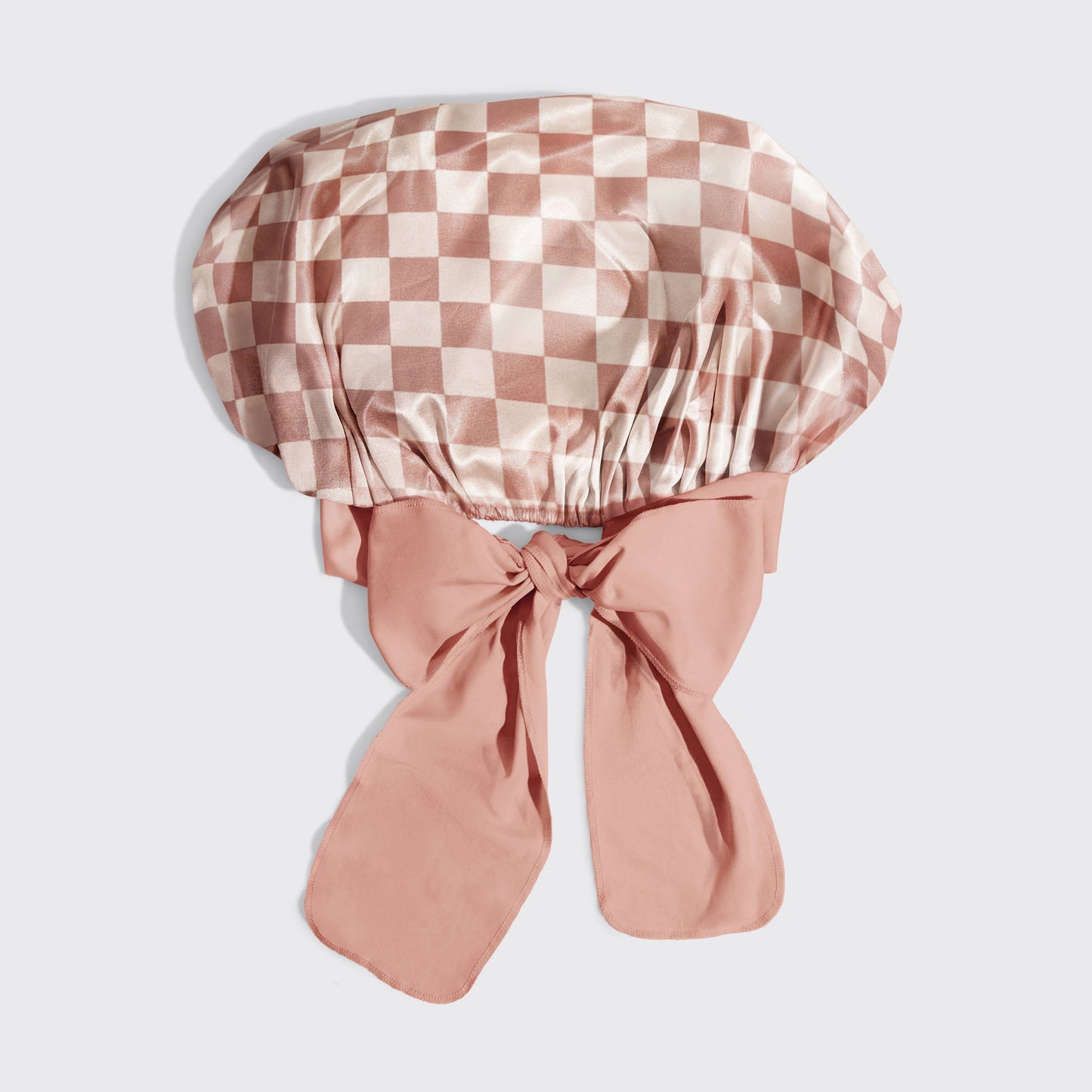 CC Oversized Satin Bonnet - Terracotta Checker