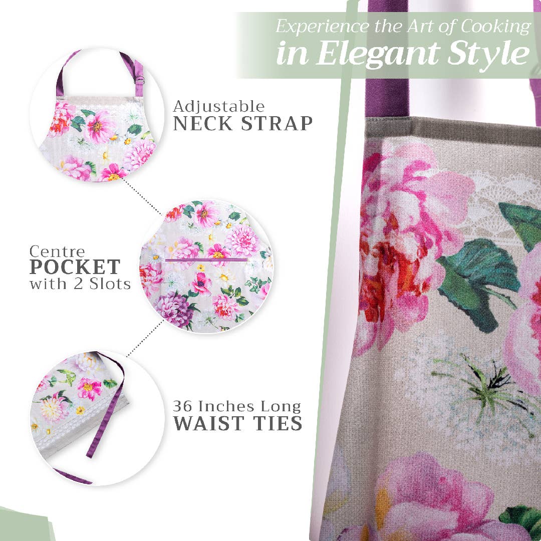 Apron 100% Cotton - Pivoine