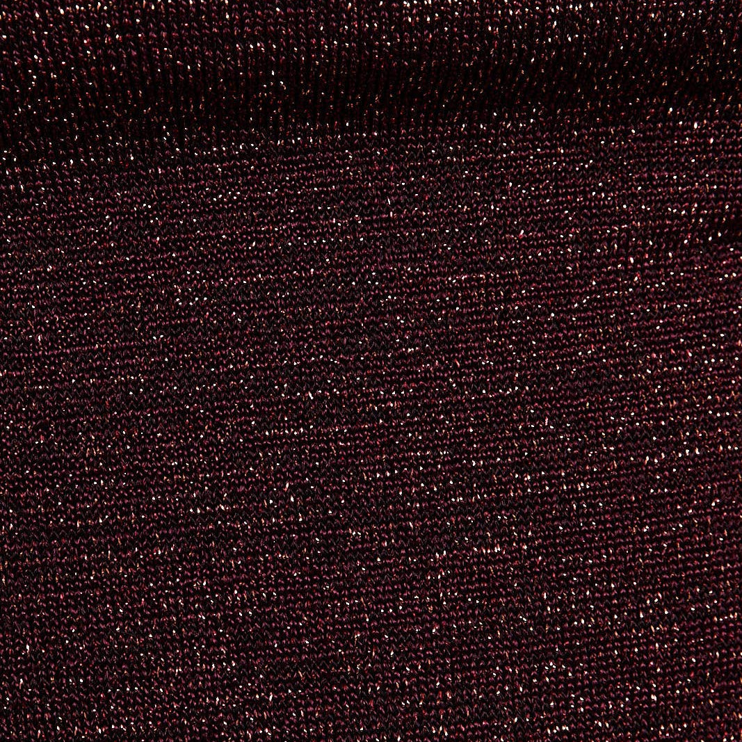 Burgundy Lurex Long Sleeve Top