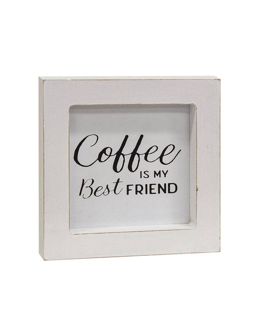 Coffee is My Best Friend Mini Framed Sign