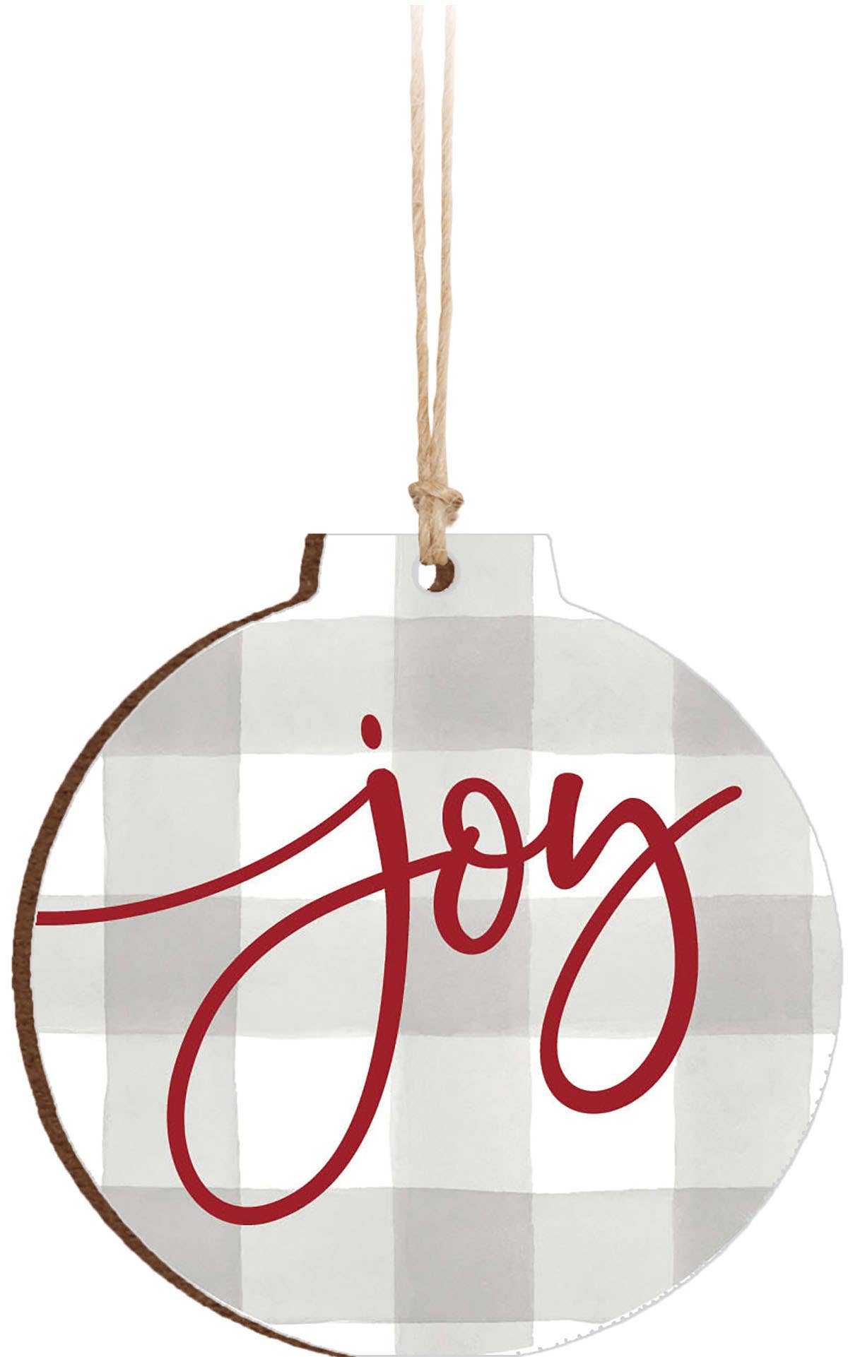 Plaid Joy Ornament