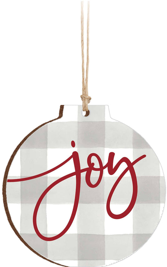 Plaid Joy Ornament