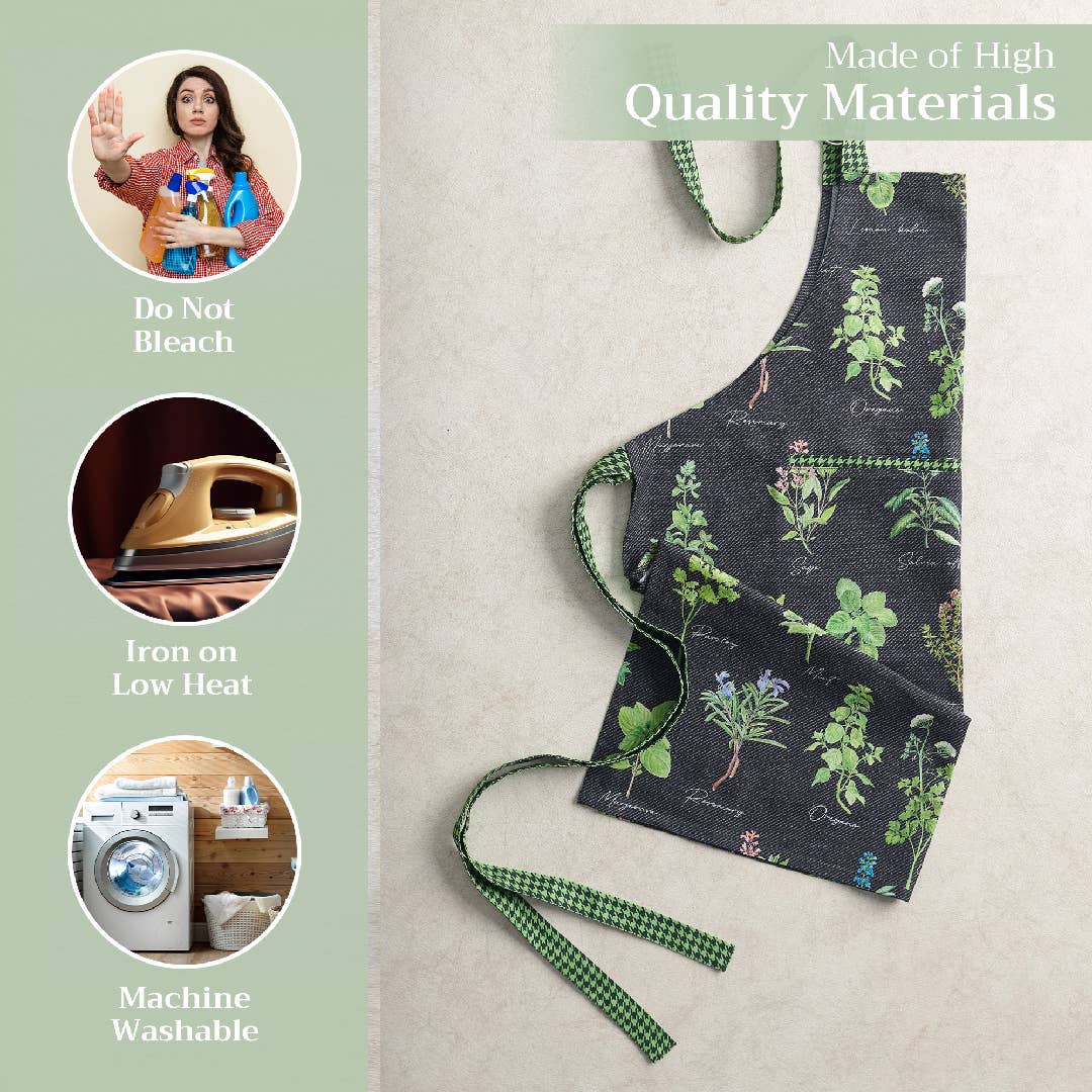 Fresh Herbs Cotton Apron