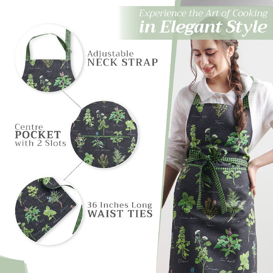 Fresh Herbs Cotton Apron