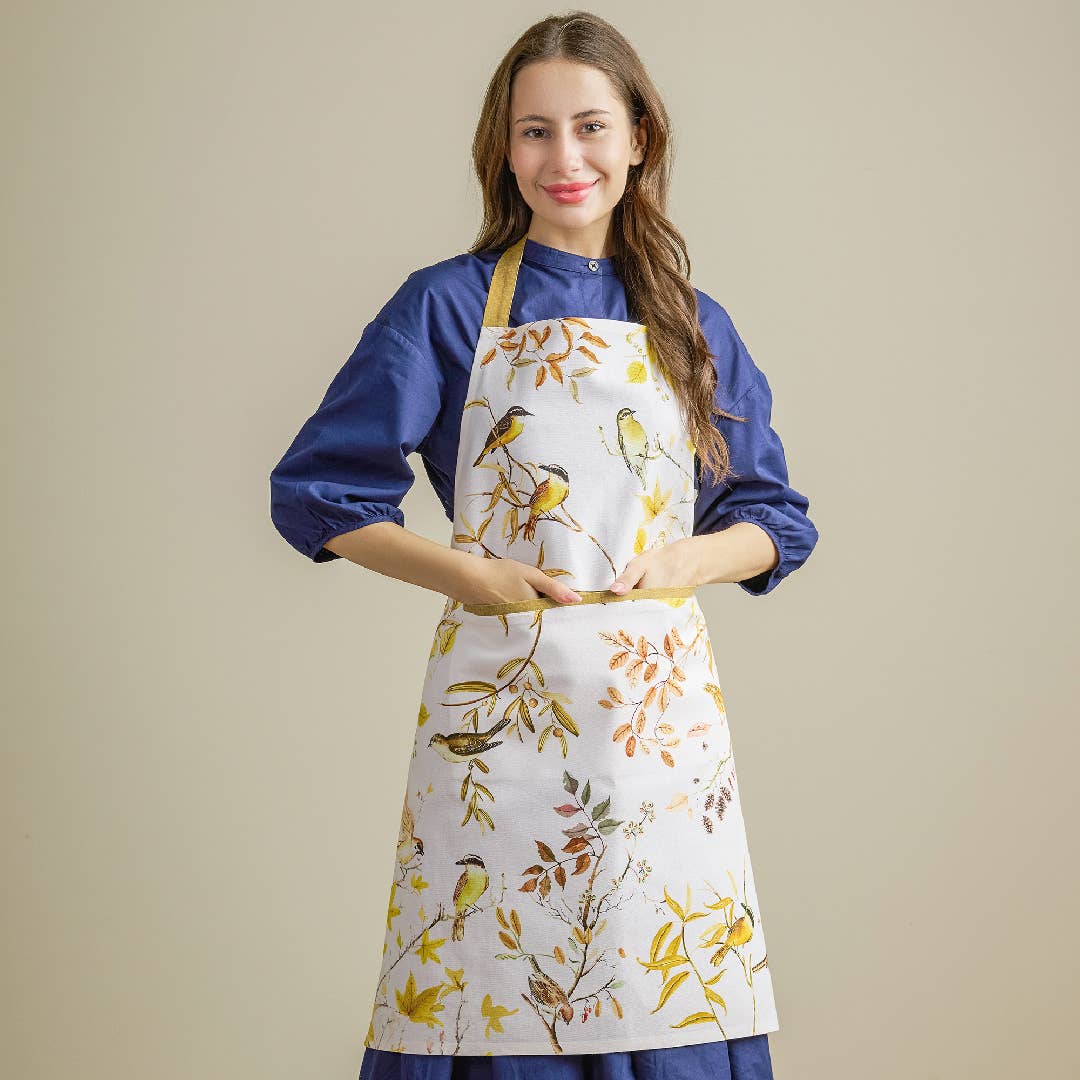 Verdier Cotton Apron - Autumnal Birds