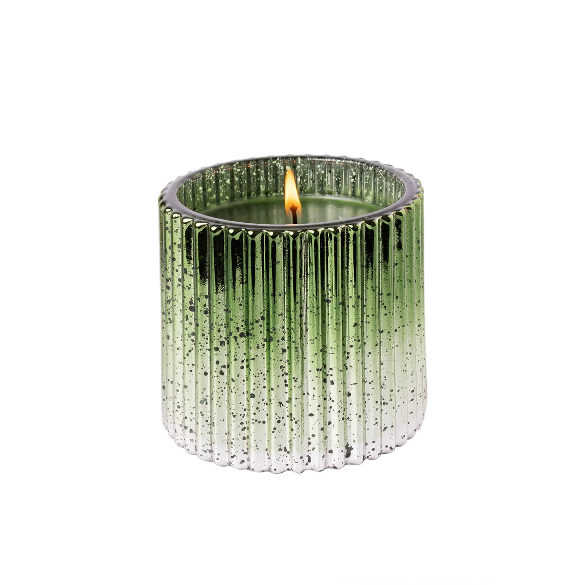 9oz Metallic Ribbed Candle - Smell of Tree