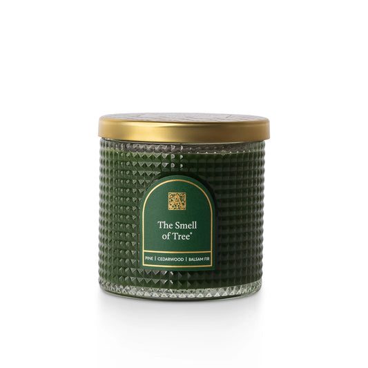 6oz Textured Glass Candle - Smell of Tree