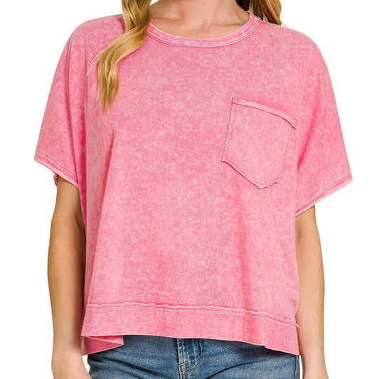 Halo Snow Relaxed Top in Hot Pink 2859